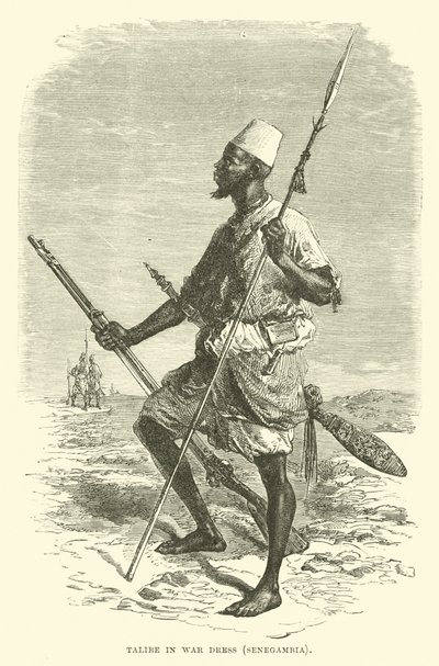 Savaş elbiseli Talibe, Senegambia by English School