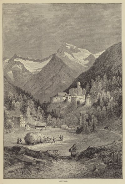 Taufers (gravür) by English School