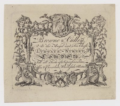 Tea Men, Browne ve Culley, ticari kart by English School