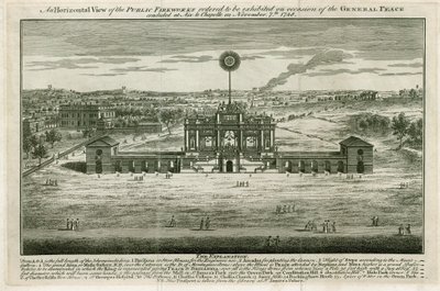 Aix la Chapelle Barışı onuruna tapınak 1749 by English School