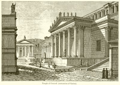 Concord Tapınağı (Canina Restorasyonu) by English School