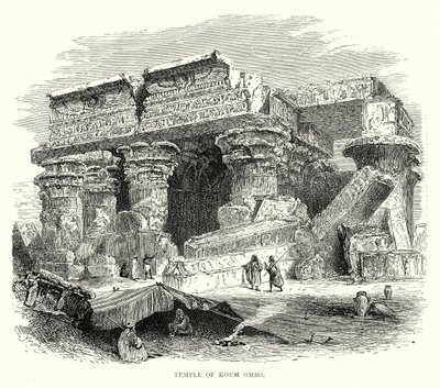 Koum Ombo Tapınağı (gravür) by English School