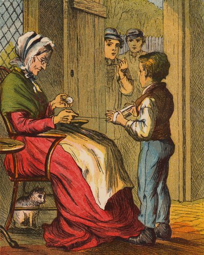 Temptation (renkli taş baskı) by English School