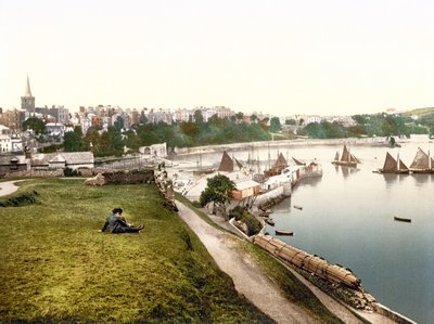 Tenby Limanı (el renginde fotoğraf) by English School