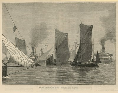 Thames yelkenli mavna maçı by English School