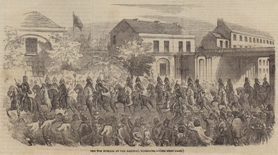 Demiryolundaki 8. Hussars, Plymouth (gravür) by English School