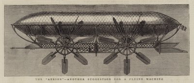 "Aerion", Bir Uçan Makine İçin Başka Bir Öneri (gravür) by English School
