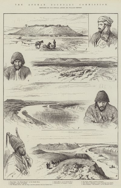 Afgan Sınır Komisyonu (gravür) by English School