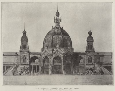 Antwerp Sergisi, Ana Giriş (gravür) by English School
