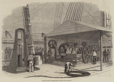 Atlantik Telgraf Ödeme Makinesi (gravür) by English School