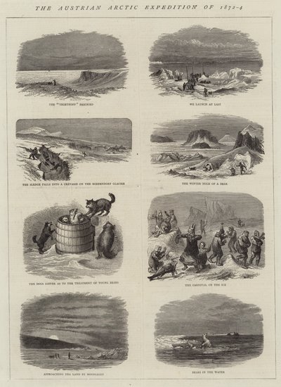 1872-4 Avusturya Arktik Seferi (gravür) by English School
