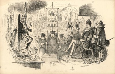 Auto-da-Fe (gravür) by English School