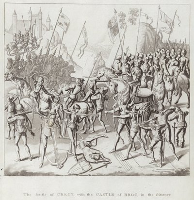 Uzaktan Brokoli Kalesi ile Crecy Savaşı by English School