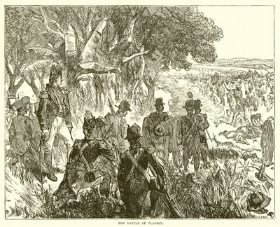 Plassey Savaşı by English School