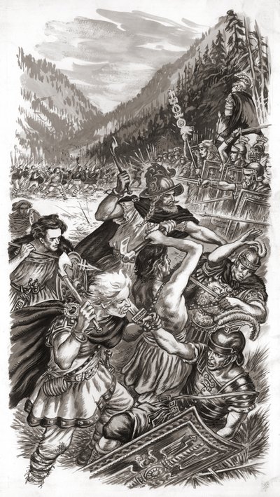 Teutoburg Ormanı Savaşı by English School