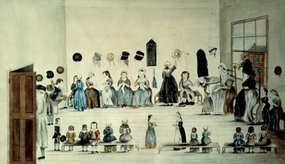 Hayırsever Okulu (kağıt üzerine sulu boya) by English School