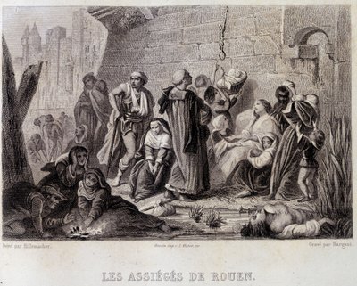 Rouen Kuşatması (gravür) by English School