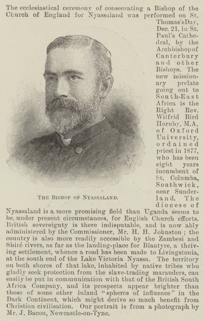 Nyassaland Piskoposu (gravür) by English School