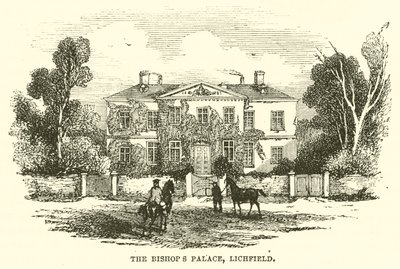 Piskoposluk Sarayı, Lichfield (gravür) by English School