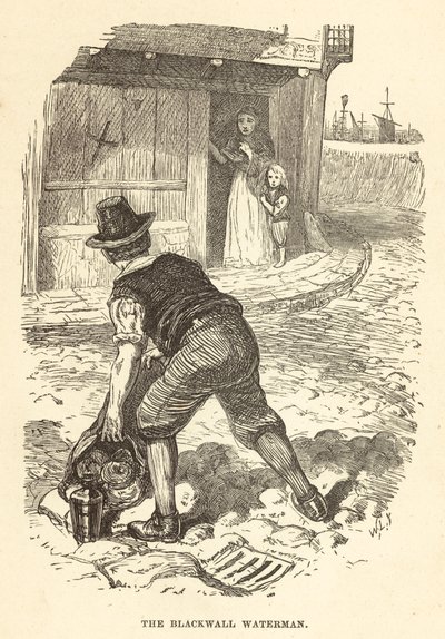 Blackwall su adamı (gravür) by English School