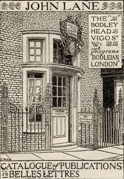 Bodley Head Yayınevi, Belles Lettres Yayınları Kataloğu