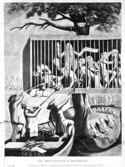 Sıkıntıdaki Bostonlılar, 1774 by English School