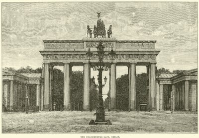 Brandenburg Kapısı, Berlin, 1870 by English School