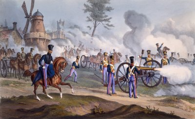 İngiliz Kraliyet Atlı Ağır Silahları - Savaş Alanında Toplar, 1835 by English School