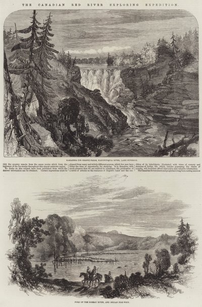 Kanada Kızıl Nehir Keşif Gezisi (gravür) by English School