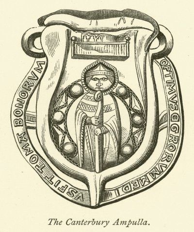 Canterbury Ampulla (gravür) by English School