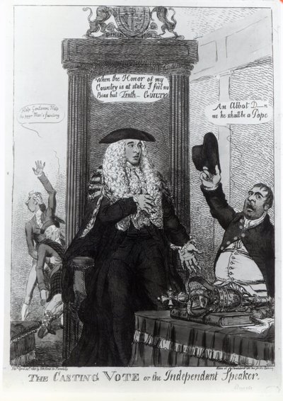 Casting Oy veya Bağımsız Konuşmacı, dönemin Başbakanı Henry Addington, 1805