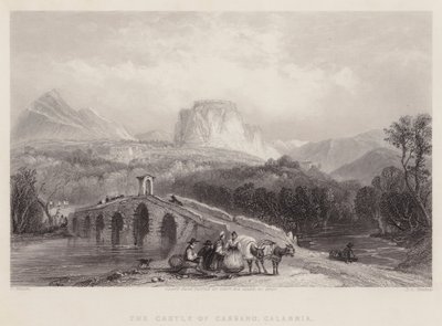 Cassano Kalesi, Calabria (gravür) by English School
