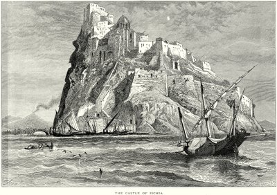 Ischia Kalesi (gravür) by English School