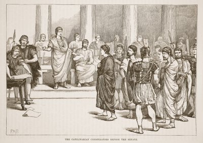 Senato önünde Catilinarian Komplocular by English School