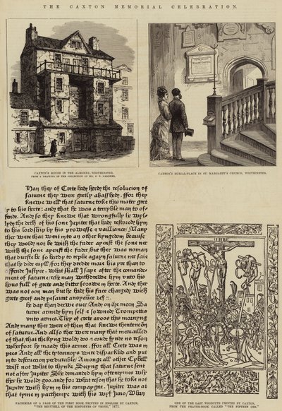 Caxton Anıtı Kutlaması (gravür) by English School