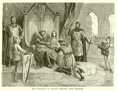 Feodal Saygı Töreni, 12. Yüzyıl by English School