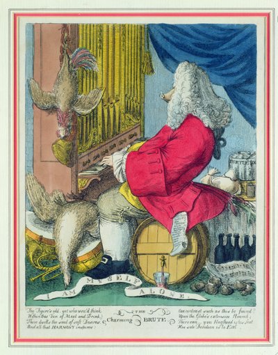 Büyüleyici Brute (renk gravür) by English School