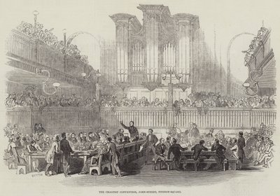 Çartist Konvansiyonu, John-Street, Fitzroy-Square (gravür) by English School
