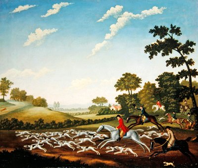 The Chase, yaklaşık 1770 (tuval üzerine yağlı boya) by English School
