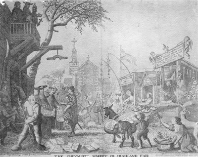Chevaliers Market veya Highland Fair, George Bickham the Younger tarafından yayınlandı, 1745 by English School