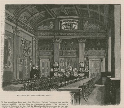 The City Guilds: The Fishmongers Company: Fishmongers Hall'un içi by English School