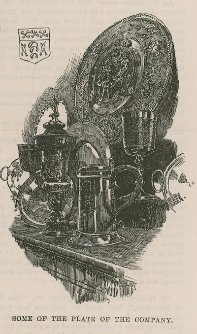 The City Guilds: The Fishmongers Company: Şirketin plakalarından bazıları by English School