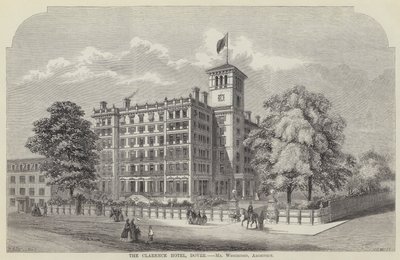 The Clarence Hotel, Dover (gravür) by English School