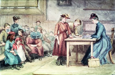The Classroom, 1880 civarı (kağıt üzerinde wc) by English School