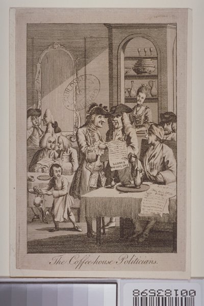 Kahve Evi Politikacıları, 1772 by English School