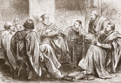 Conclave Almanya İmparatorunu Seçiyor, James Aitken Wylie (1808-1890) tarafından yazılan Protestanlığın Tarihinden bir örnek, pub. 1878 by English School