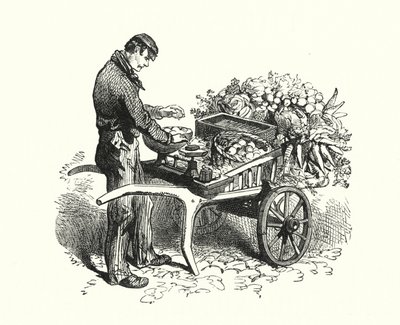 Costermonger (gravür) by English School