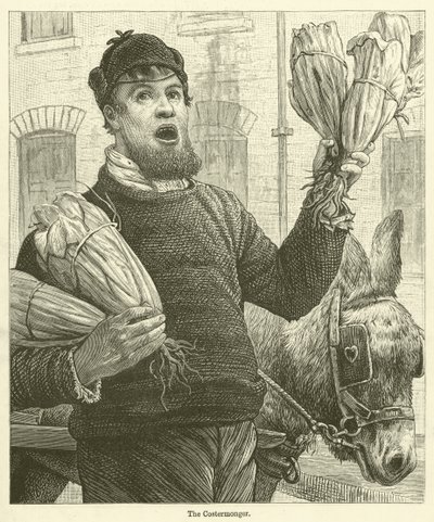 Costermonger (gravür) by English School