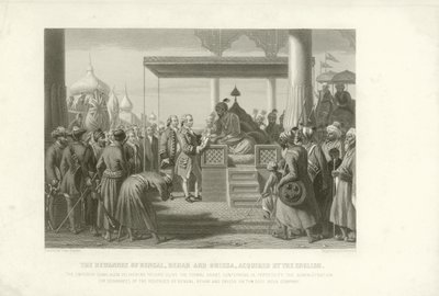 Bengal, Bihar ve Orissa Diwani, İngilizler tarafından satın alındı, Hindistan, 1765 by English School