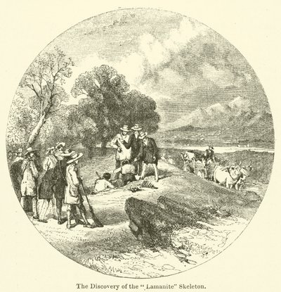 "Lamanit" İskeletinin Keşfi (gravür) by English School